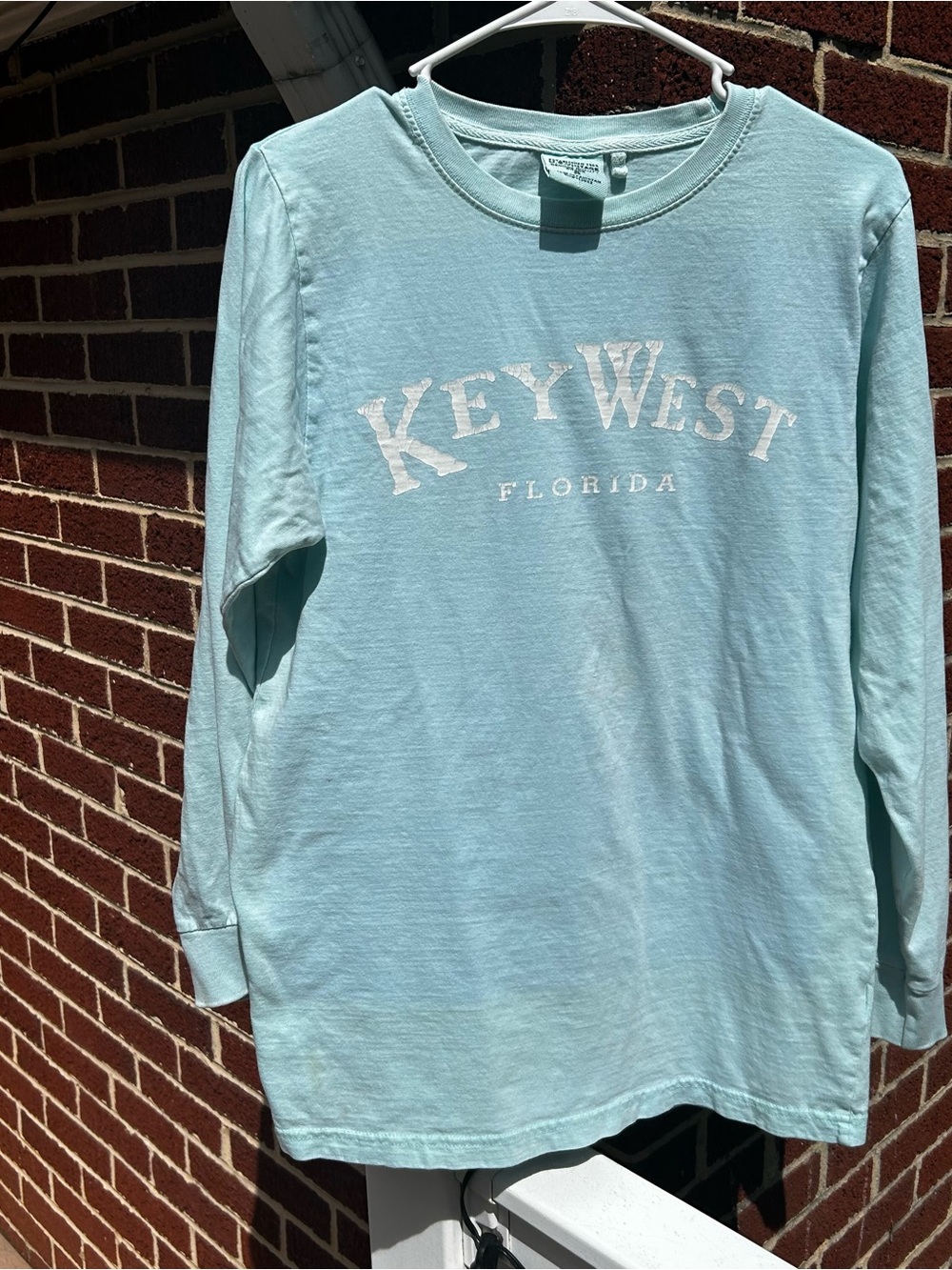 Key West Florida Long Sleeve Tee - Light Aqua